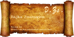 Dajka Zsuzsanna névjegykártya